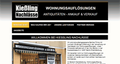 Desktop Screenshot of kiesslingnachlaesseberlin.de